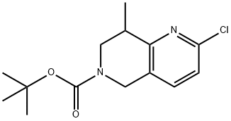 2-氯-8-甲基-7,8-二氢-1,6-萘啶-6(5H)-羧酸叔丁酯, 1151665-38-1, 结构式