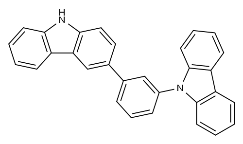9H-Carbazole, 3-[3-(9H-carbazol-9-yl)phenyl]- 结构式