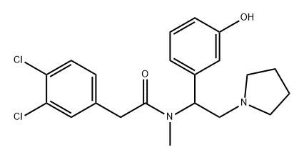 Benzeneacetamide, 3,4-dichloro-N-[1-(3-hydroxyphenyl)-2-(1-pyrrolidinyl)ethyl]-N-methyl- Struktur