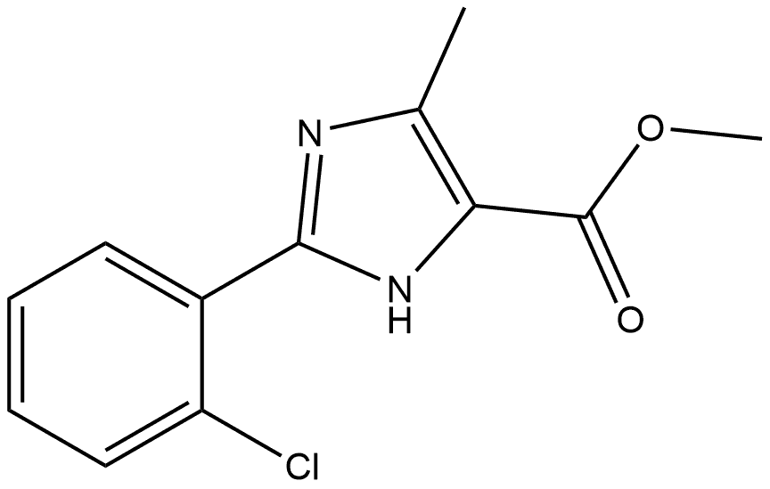 2-(2-氯苯基)-5-甲基-1H-咪唑-4-甲酸甲酯 结构式
