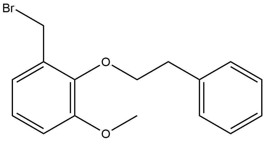 1-(Bromomethyl)-3-methoxy-2-(2-phenylethoxy)benzene Structure