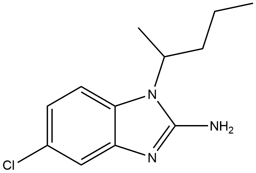 5-Chloro-1-(1-methylbutyl)-1H-benzimidazol-2-amine 结构式