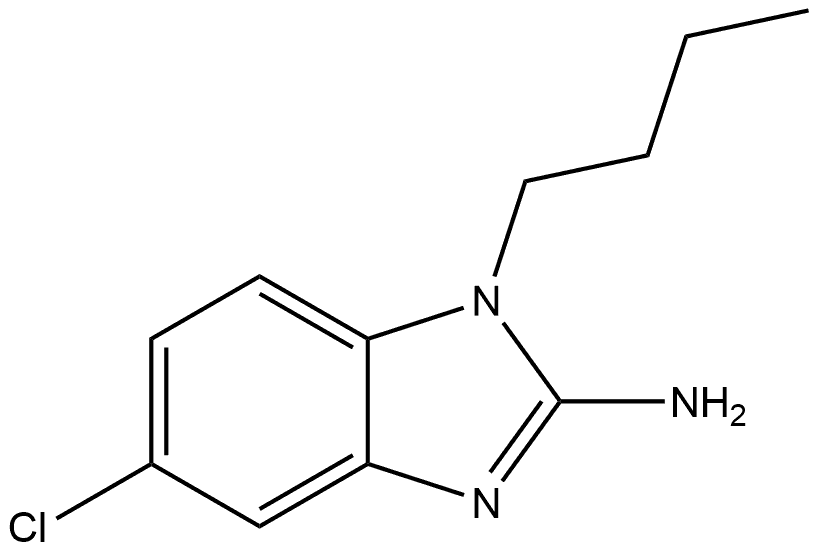 1-Butyl-5-chloro-1H-benzimidazol-2-amine 结构式