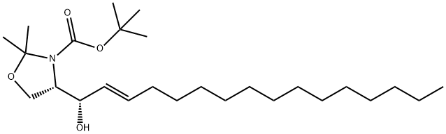3-Oxazolidinecarboxylic acid, 4-[(1S,2E)-1-hydroxy-2-hexadecen-1-yl]-2,2-dimethyl-, 1,1-dimethylethyl ester, (4S)-