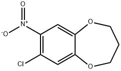 7-Chloro-3,4-dihydro-8-nitro-2H-1,5-benzodioxepin Structure