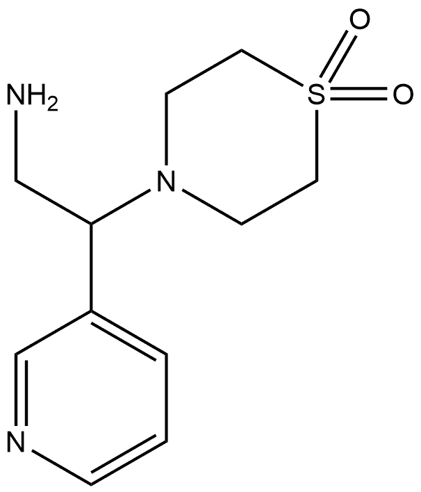 4-Thiomorpholineethanamine, β-3-pyridinyl-, 1,1-dioxide,1154976-31-4,结构式