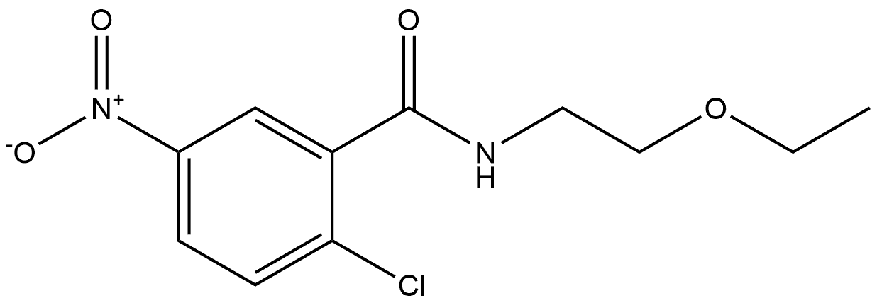 2-chloro-N-(2-ethoxyethyl)-5-nitrobenzamide 结构式