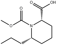 1,2-Piperidinedicarboxylic acid, 6-propyl-, 1-methyl ester, (2S-cis)- (9CI) Structure