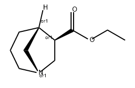 (1R,5R,6R)-1-氮杂双环[3.2.1]辛烷-6-羧酸乙酯, 115594-92-8, 结构式