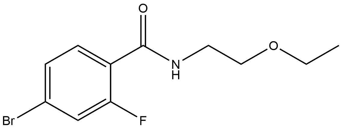 4-Bromo-N-(2-ethoxyethyl)-2-fluorobenzamide 结构式