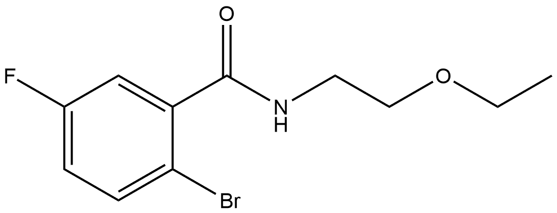 2-Bromo-N-(2-ethoxyethyl)-5-fluorobenzamide Structure