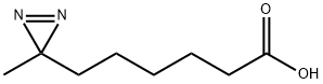 3H-Diazirine-3-hexanoic acid, 3-methyl- 结构式