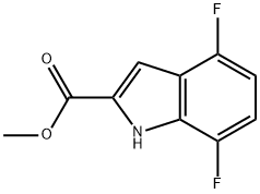 4,7-二氟吲哚-2-甲酸甲酯,1156857-12-3,结构式