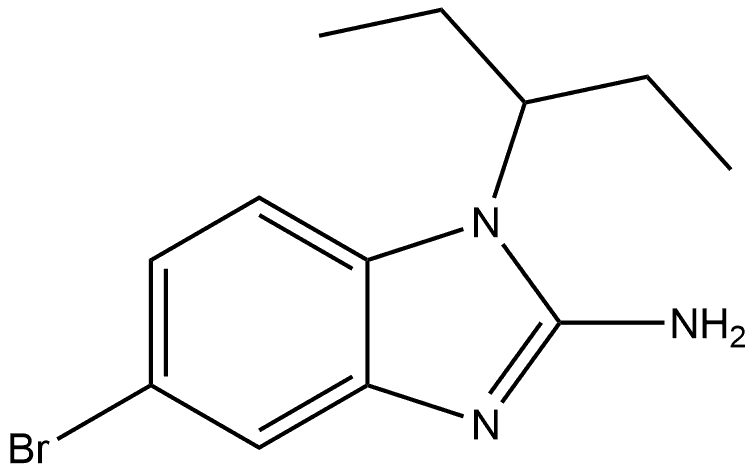 5-Bromo-1-(1-ethylpropyl)-1H-benzimidazol-2-amine Structure