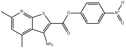 Thieno[2,3-b]pyridine-2-carboxylic acid, 3-amino-4,6-dimethyl-, 4-nitrophenyl ester