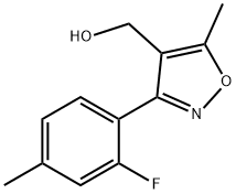 4-Isoxazolemethanol, 3-(2-fluoro-4-methylphenyl)-5-methyl-,1159602-16-0,结构式