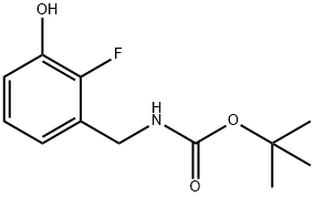 Tert-Butyl 2-fluoro-3-hydroxybenzylcarbamate Struktur