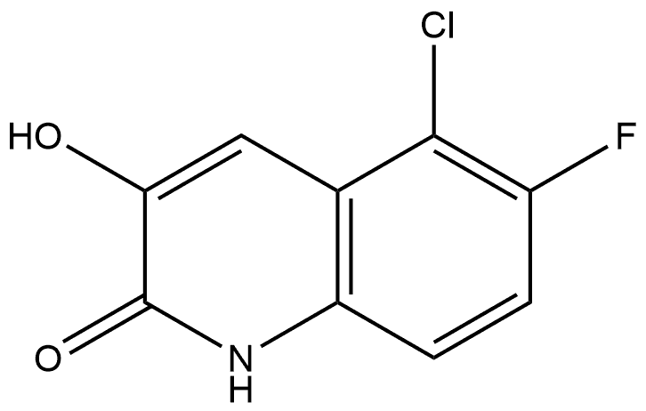 5-Chloro-6-fluoro-3-hydroxyquinolin-2(1H)-one Structure