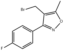 Isoxazole, 4-(bromomethyl)-3-(4-fluorophenyl)-5-methyl- Structure