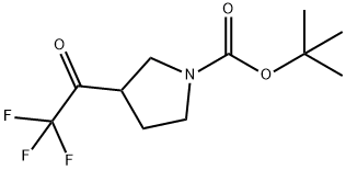 Tert-butyl 3-(2,2,2-trifluoroacetyl)pyrrolidine-1-carboxylate Structure