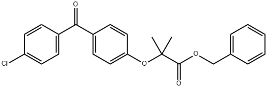 Propanoic acid, 2-[4-(4-chlorobenzoyl)phenoxy]-2-methyl-, phenylmethyl ester Struktur