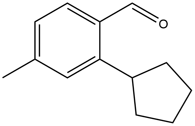 2-Cyclopentyl-4-methylbenzaldehyde 结构式