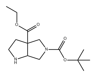 Pyrrolo[3,4-b]pyrrole-3a,5(1H,4H)-dicarboxylic acid, tetrahydro-, 5-(1,1-dimethylethyl) 3a-ethyl ester Structure