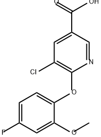5-CHLORO-6-(4-FLUORO-2-METHOXYPHENOXY)NICOTINIC ACID 结构式