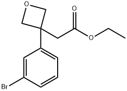 2-(3-(3-溴苯基)氧杂环丁烷-3-基)乙酸乙酯, 1160502-41-9, 结构式