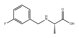 L-Alanine, N-[(3-fluorophenyl)methyl]- 结构式
