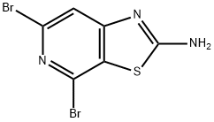 Thiazolo[5,4-c]pyridin-2-amine, 4,6-dibromo- Structure
