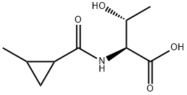 3-羟基-2-[(2-甲基环丙基)甲酰氨基]丁酸 结构式