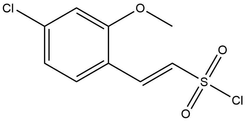 (1E)-2-(4-Chloro-2-methoxyphenyl)ethenesulfonyl chloride 结构式
