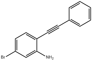 Benzenamine, 5-bromo-2-(2-phenylethynyl)- Structure