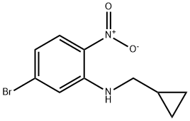 5-bromo-N-(cyclopropylmethyl)-2-nitroaniline Struktur