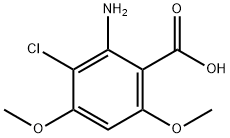 2-amino-3-chloro-4,6-dimethoxybenzoic acid Struktur
