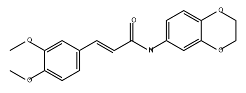 2-Propenamide, N-(2,3-dihydro-1,4-benzodioxin-6-yl)-3-(3,4-dimethoxyphenyl)-, (2E)-|WAY-344968