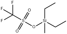Methanesulfonic acid, 1,1,1-trifluoro-, diethylmethylsilyl ester Structure