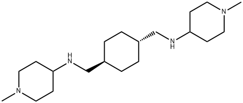 N,N'-ビス(1-メチル-4-ピペリジル)-1α,4β-シクロヘキサンビス(メタンアミン) 化学構造式