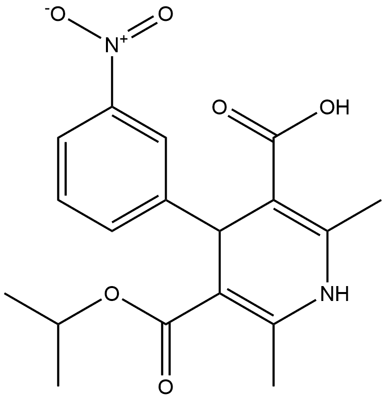 1,4-dihydro-2,6-dimethyl-4-(3'-nitrophenyl)-pyridine-3,5-dicarboxylic acid monoisopropyl ester