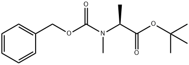 L-Alanine, N-methyl-N-[(phenylmethoxy)carbonyl]-, 1,1-dimethylethyl ester 化学構造式