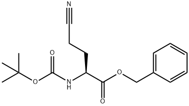 Butanoic acid, 4-cyano-2-[[(1,1-dimethylethoxy)carbonyl]amino]-, phenylmethyl ester, (2S)- Struktur