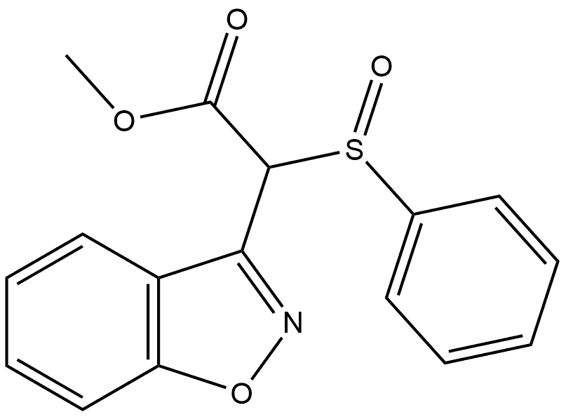 1,2-Benzisoxazole-3-acetic acid, α-(phenylsulfinyl)-, methyl ester