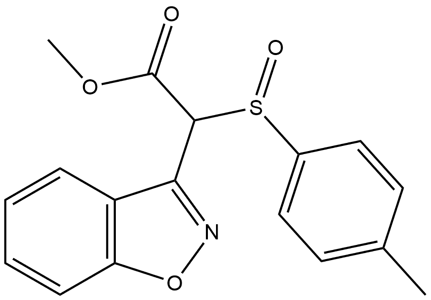 1,2-Benzisoxazole-3-acetic acid, α-[(4-methylphenyl)sulfinyl]-, methyl ester