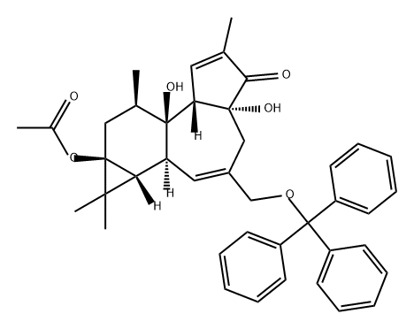 5H-Cyclopropa[3,4]benz[1,2-e]azulen-5-one, 9a-(acetyloxy)-1,1a,1b,4,4a,7a,7b,8,9,9a-decahydro-4a,7b-dihydroxy-1,1,6,8-tetramethyl-3-[(triphenylmethoxy)methyl]-, (1aR,1bS,4aR,7aS,7bR,8R,9aS)-