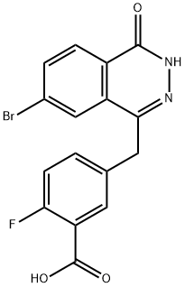 Benzoic acid, 5-[(7-bromo-3,4-dihydro-4-oxo-1-phthalazinyl)methyl]-2-fluoro- Struktur