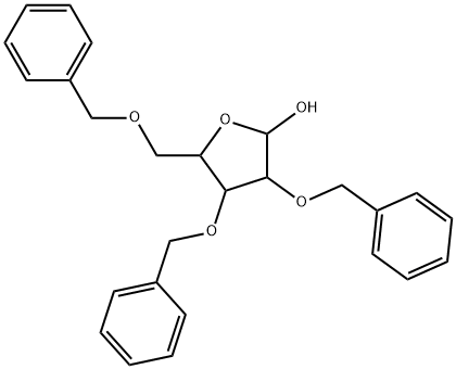 Pentofuranose, 2,3,5-tris-O-(phenylmethyl)- Struktur