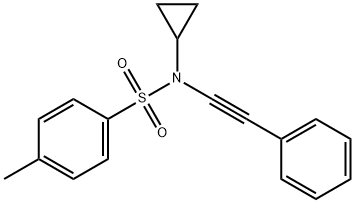 Benzenesulfonamide, N-cyclopropyl-4-methyl-N-(2-phenylethynyl)-,1174638-31-3,结构式