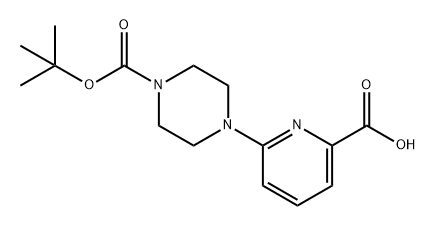 1-Piperazinecarboxylic acid, 4-(6-carboxy-2-pyridinyl)-, 1-(1,1-dimethylethyl) ester Structure