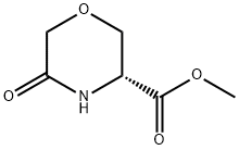 3-Morpholinecarboxylic acid, 5-oxo-, methyl ester, (3R)- Struktur